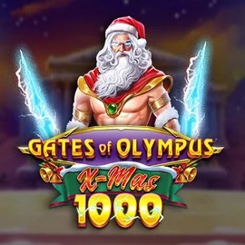 Gates of Olympus Xmas 1000 slot logo by Pragmatic Play at SpaceHills Casino