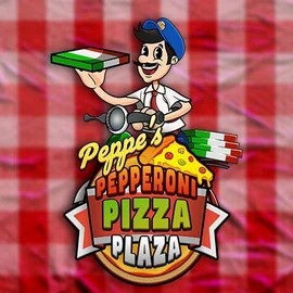 Enjoy Peppe’s Pepperoni Pizza Plaza by Pragmatic Play – logo hosted on spacehillscasino.eu